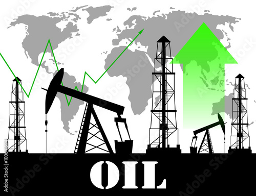 Oil price  graph illustration