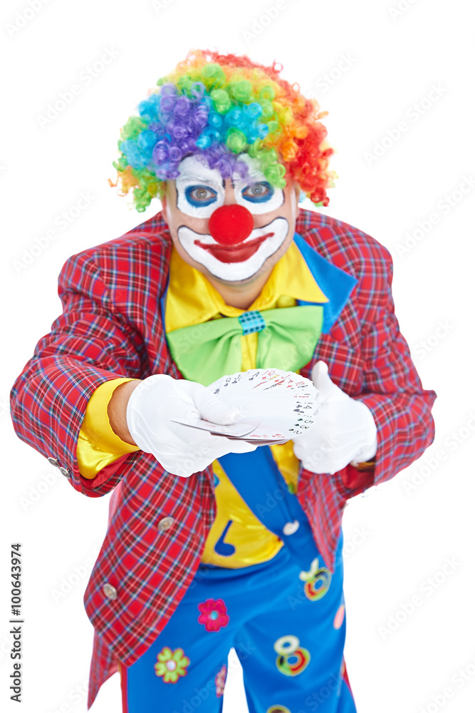Portrait of a clown isolated on white background Portrait of a clown isolated on white background