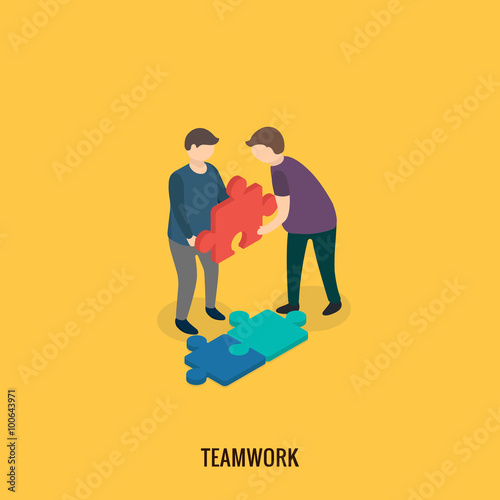 Business solution concept, teamwork. 