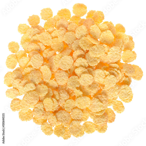 Cornflakes close-up top view