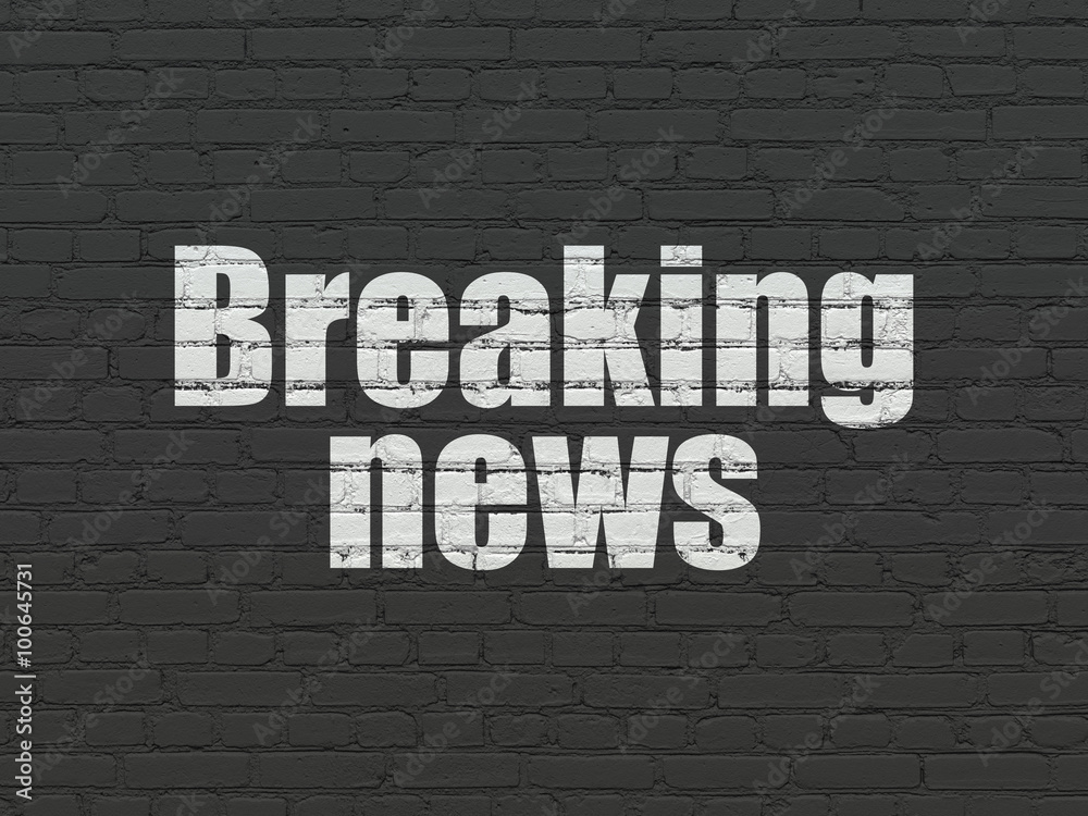 News concept: Breaking News on wall background News concept: Breaking News on wall background