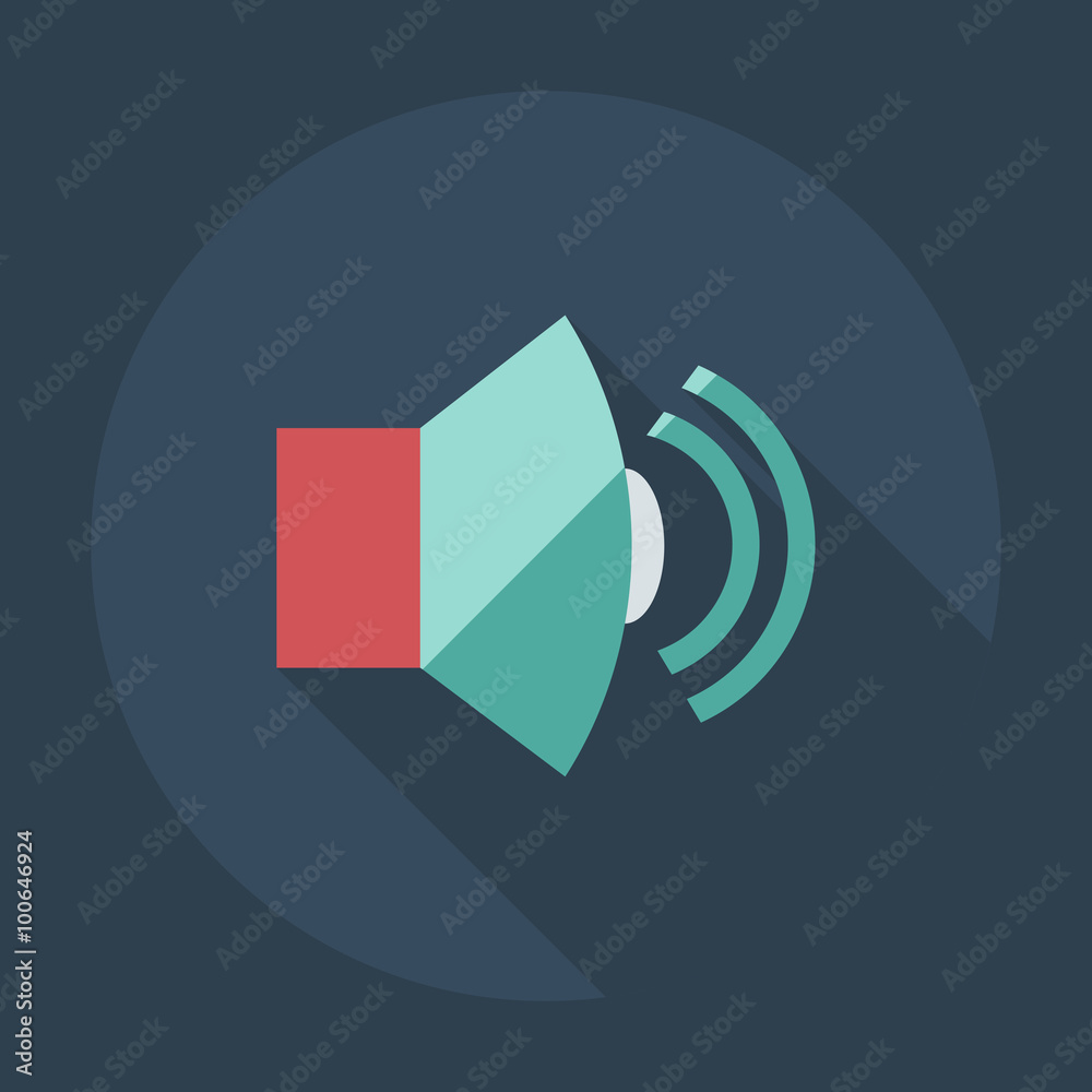 Flat modern design with shadow icons sound Flat modern design with shadow icons sound