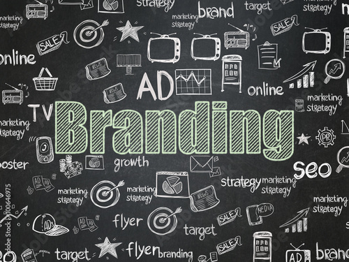 Marketing concept: Branding on School Board background