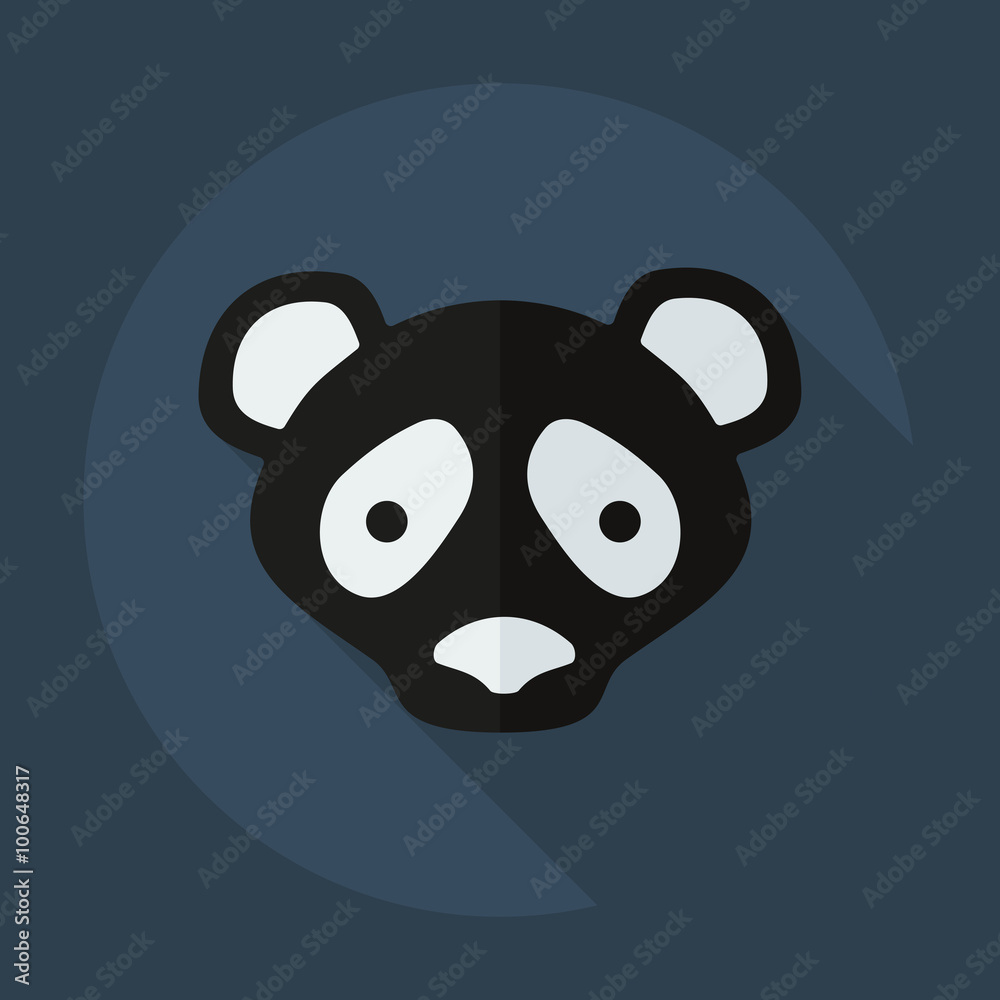 Fototapeta premium Flat modern design with shadow icons pandas