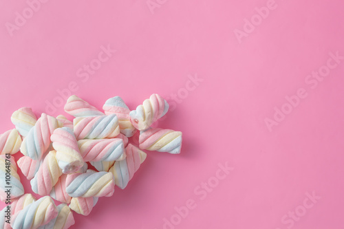 Colored tweested marshmallow