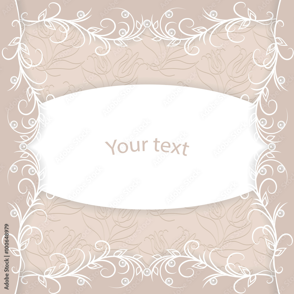 Vintage card with place for your text.