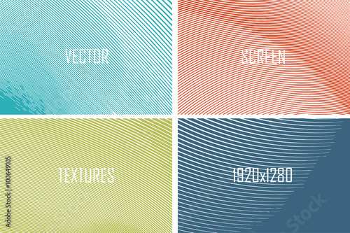 digital set of abstract vector screen textures