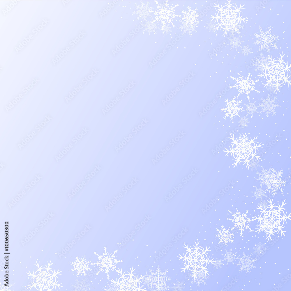 Winter background with snowflakes for use in your design Winter background with snowflakes for use in your design