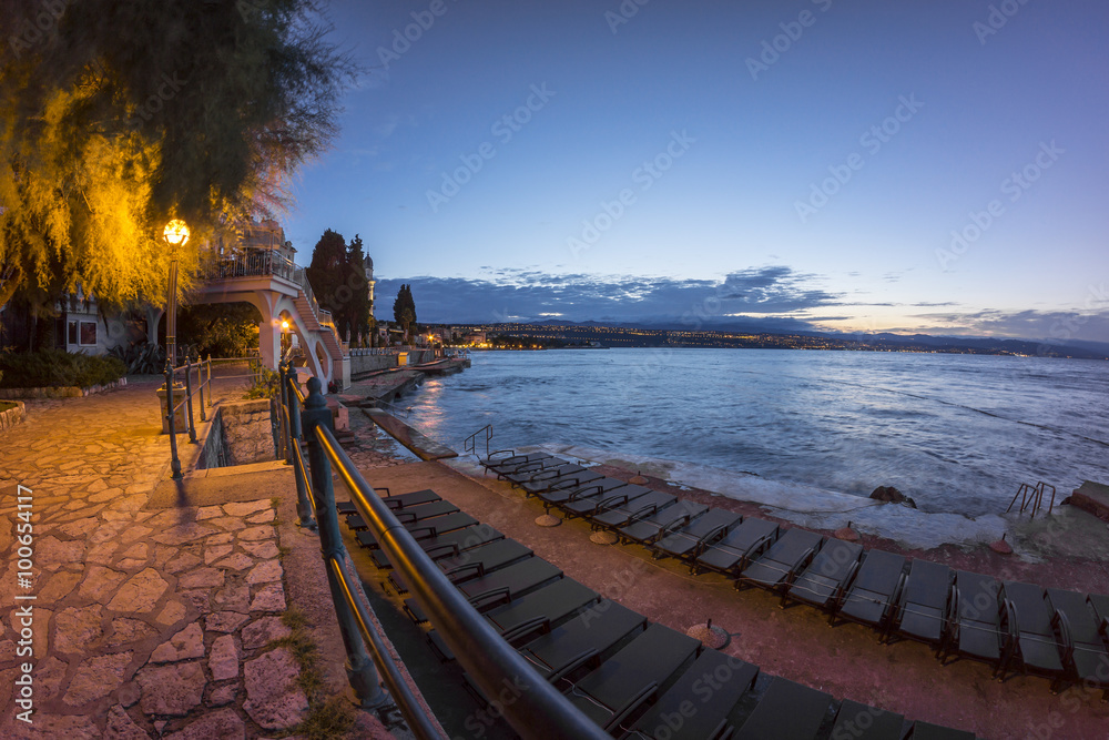 Fototapeta premium Early morning in Opatija, a town in western Croatia, just southwest of Rijeka on the Adriatic coast.