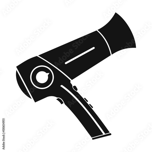 Hairdryer flat icon black simple icon
