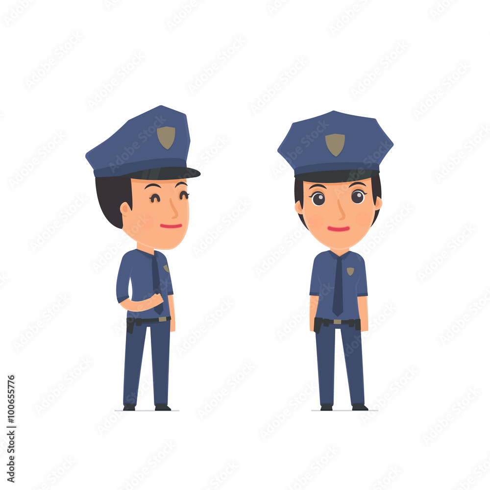 Happy Character Constabulary standing in relaxed pose Happy Character Constabulary standing in relaxed pose
