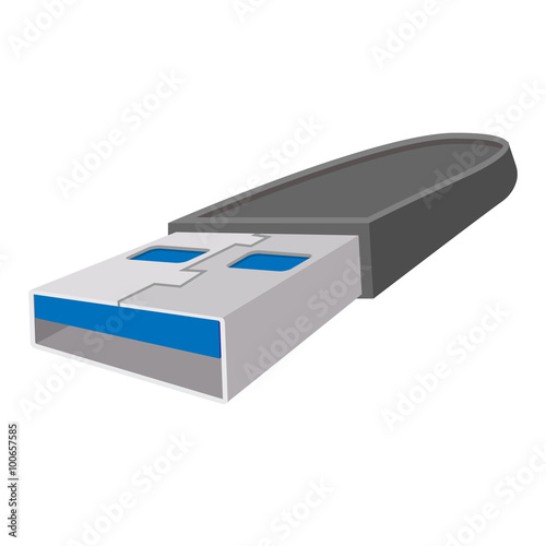 USB flash drive cartoon icon