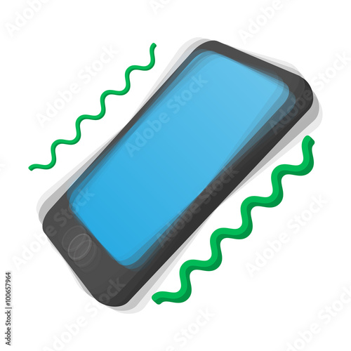 Smartphone vibrating cartoon icon