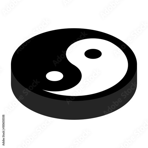 Yin yang 3d isometric icon