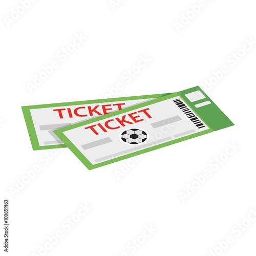 A pair of tickets for football isometric 3d icon