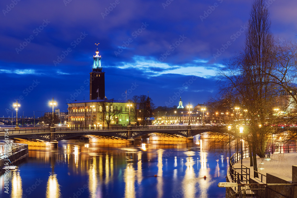 night in Stockholm, Sweden