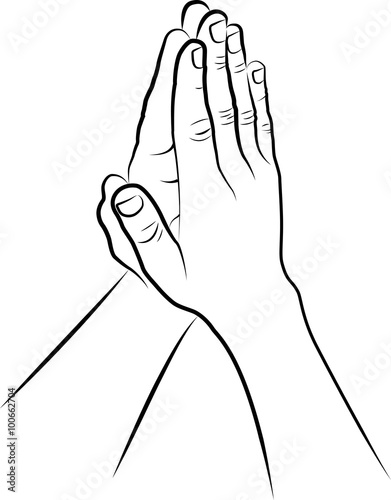 clip art illustration of hands folded in prayer