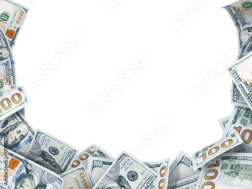 background of the new dollar bills with space for text