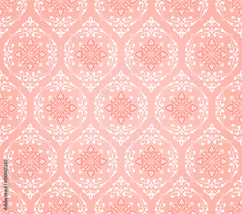 Seamless white texture on peach.