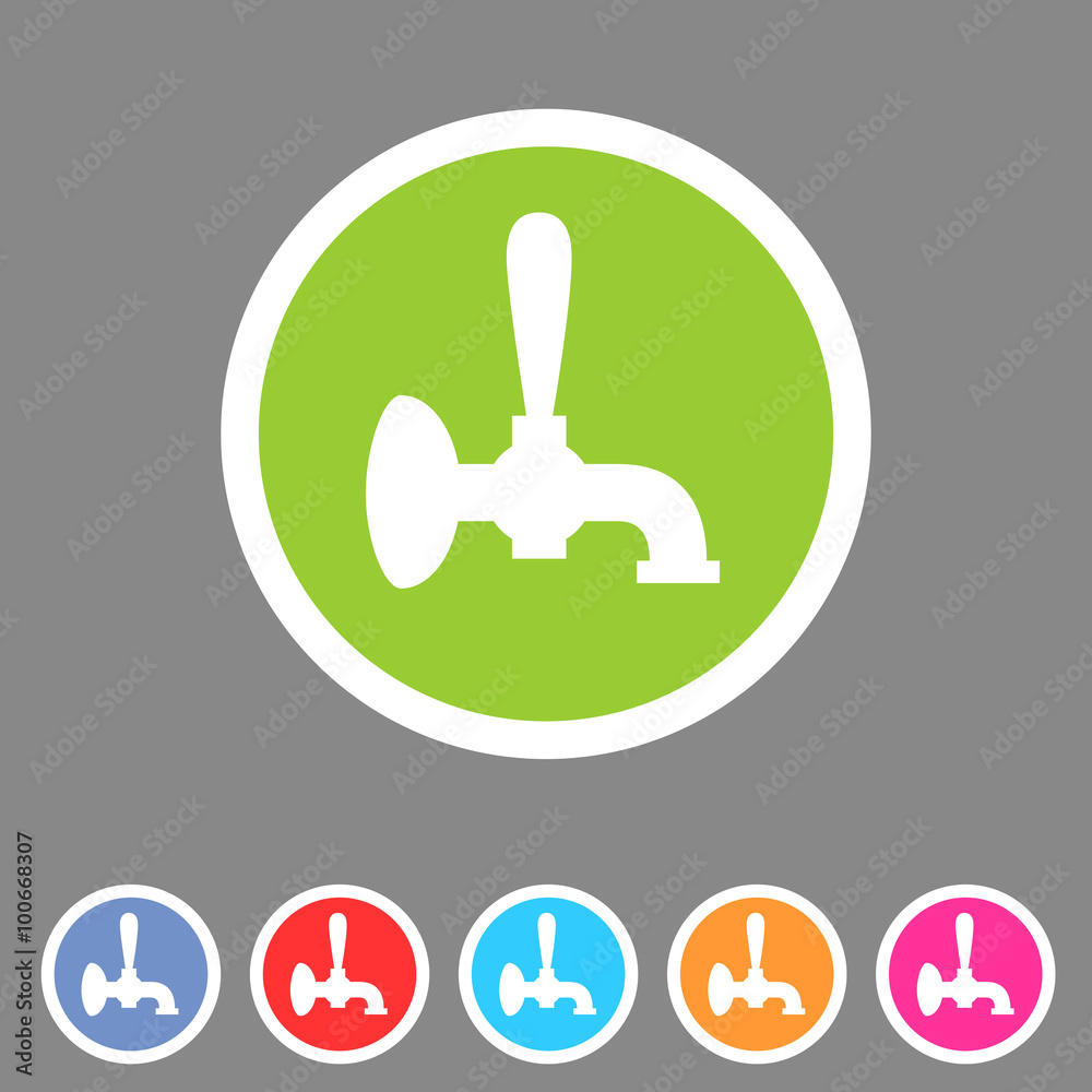 Beer tap icon flat web sign symbol logo label Beer tap icon flat web sign symbol logo label