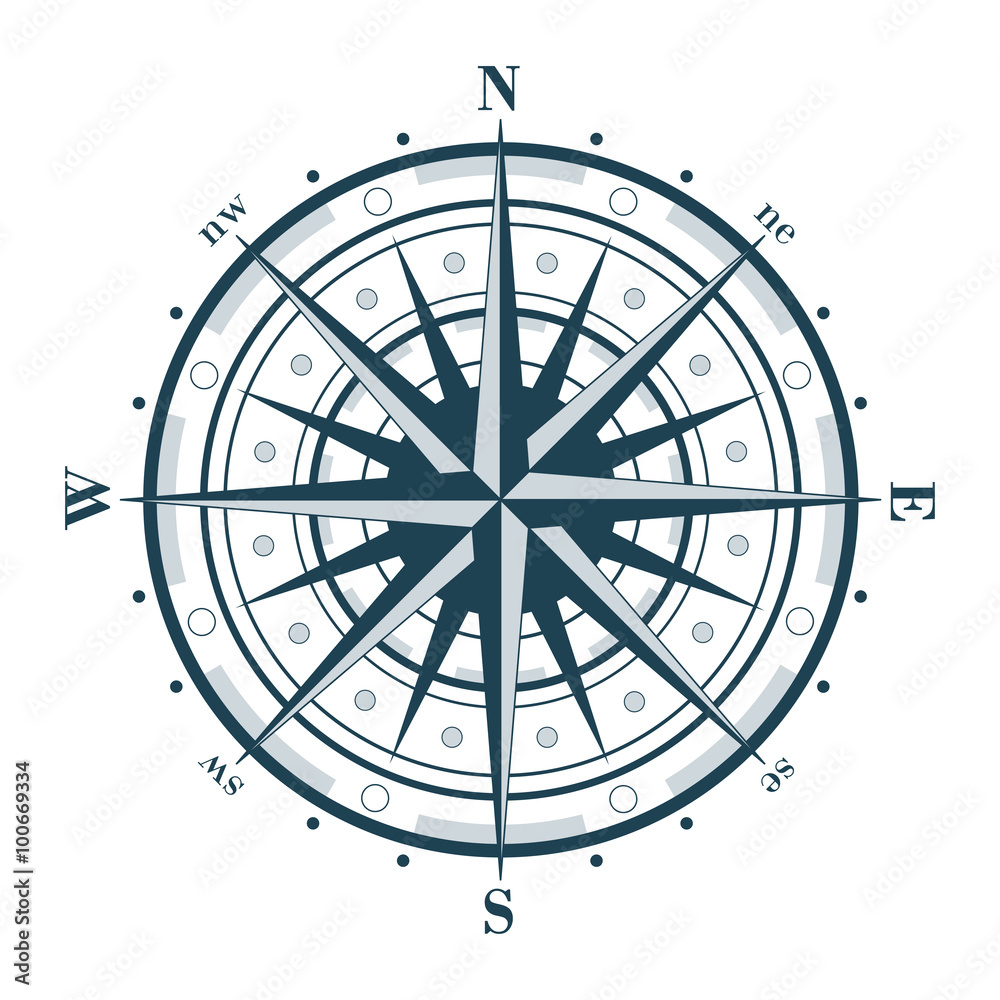 Compass rose isolated on white Compass rose isolated on white