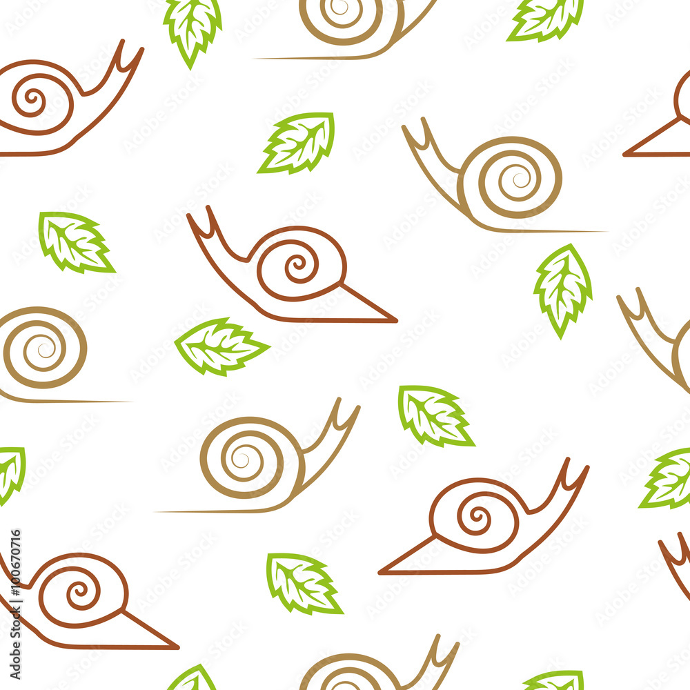 Snails seamless pattern. Snails seamless pattern.