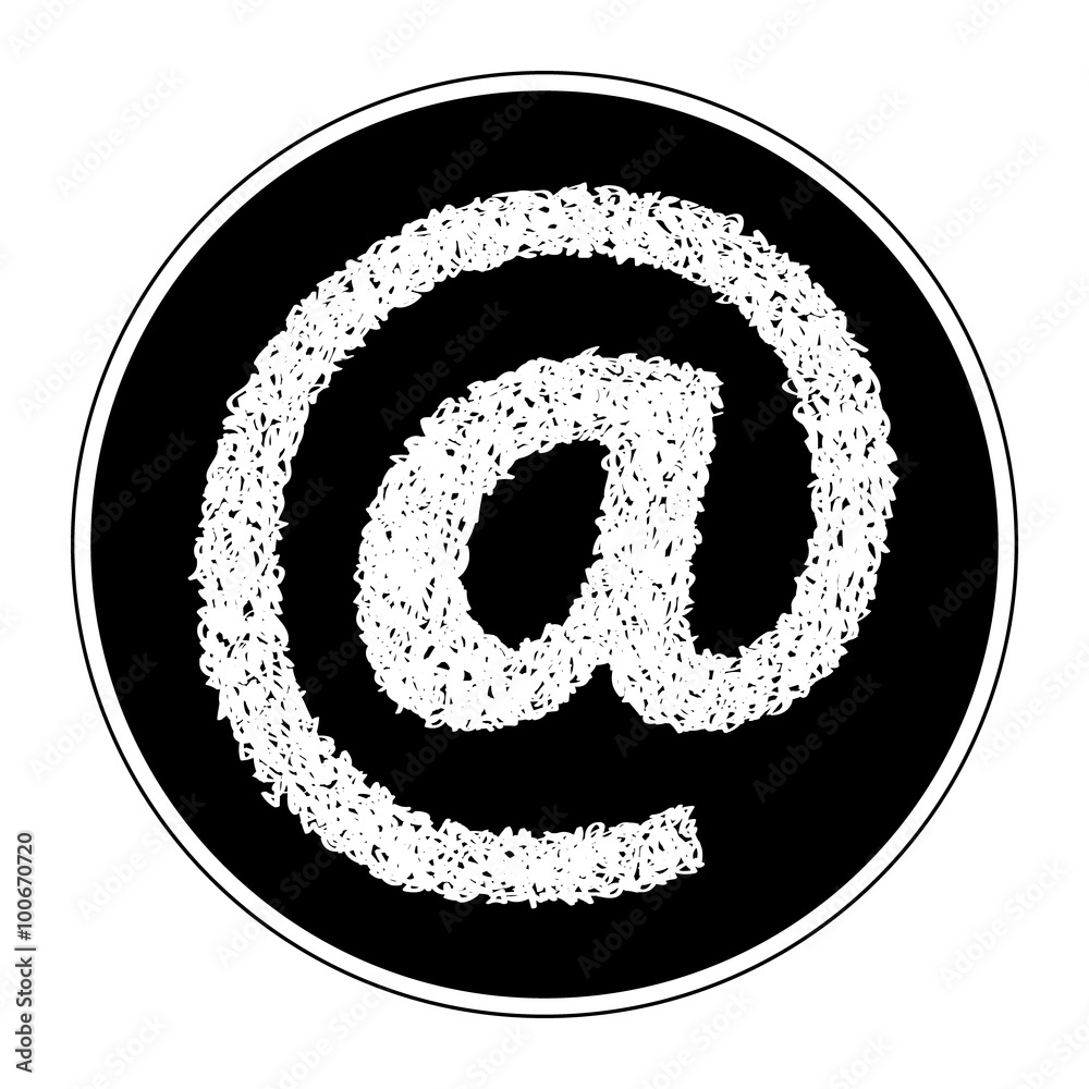 Fototapeta premium Simple doodle of an email symbol