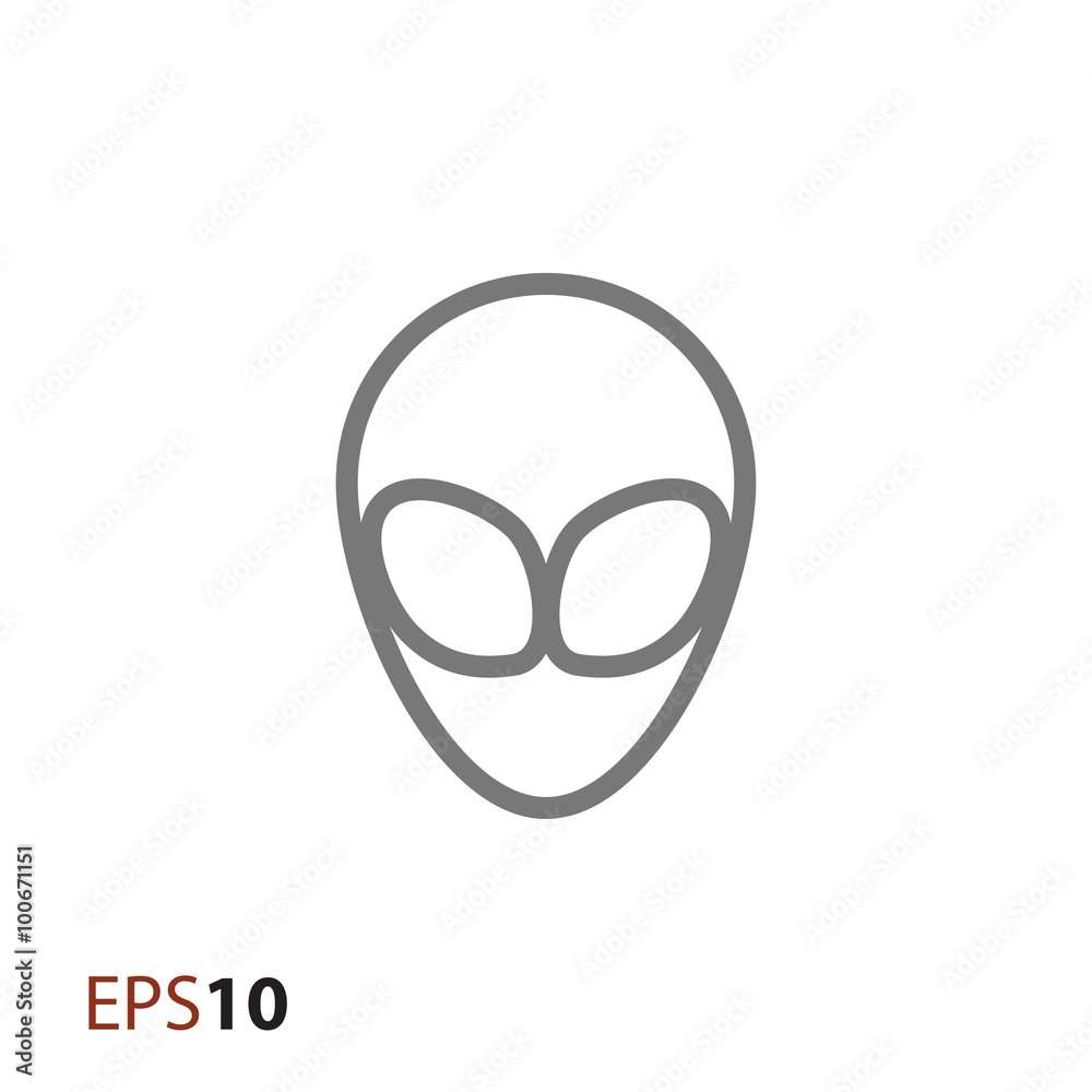 Alien face icon for web and mobile Alien face icon for web and mobile
