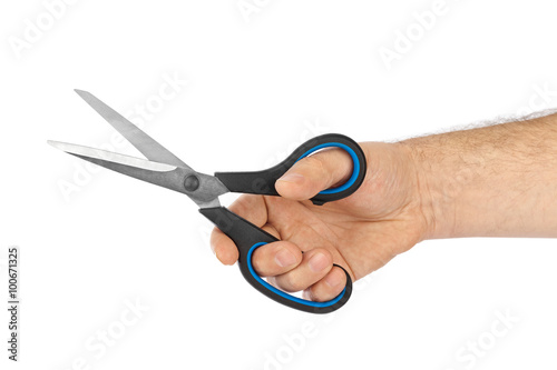 Scissors in hand