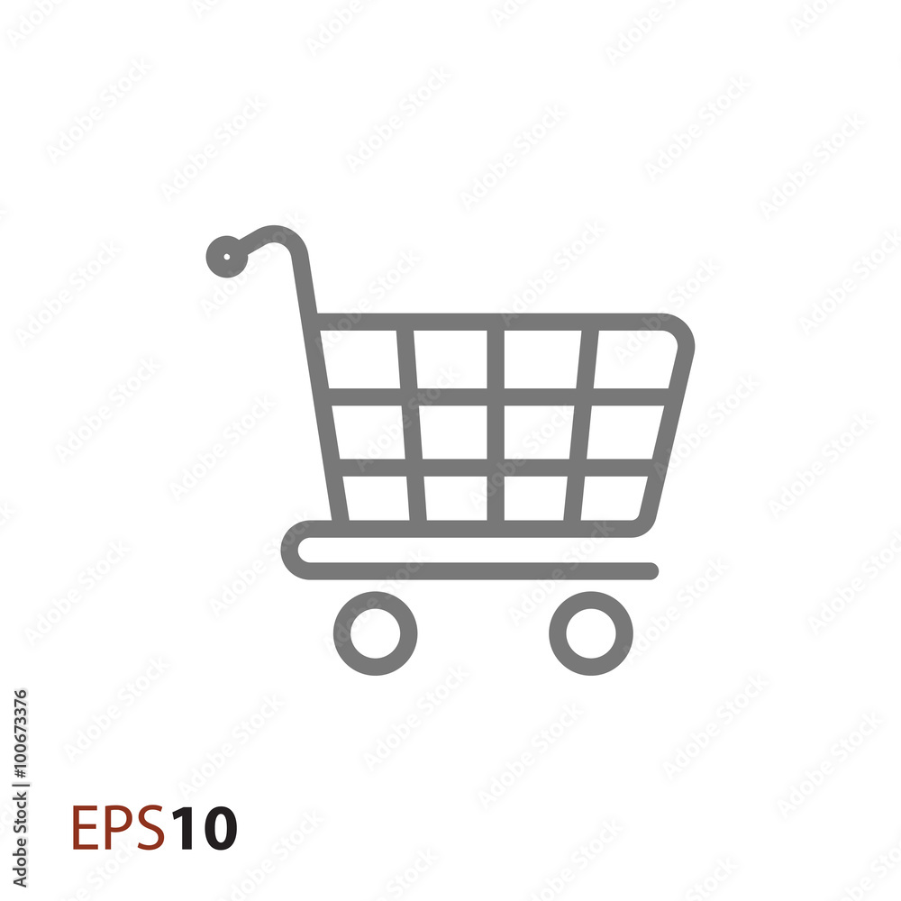 Shopping trolley icon for web and mobile Shopping trolley icon for web and mobile