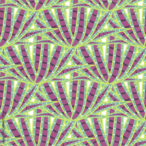 Agave succulent desert seamless pattern. Green and purple botany aloe vera plantation vector background.