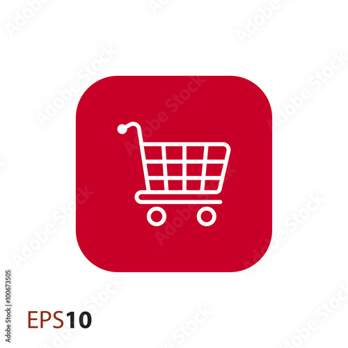 Shopping trolley icon for web and mobile