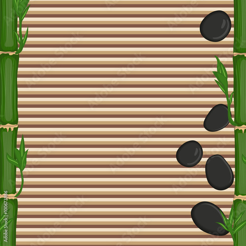 Stones and bamboo shoots