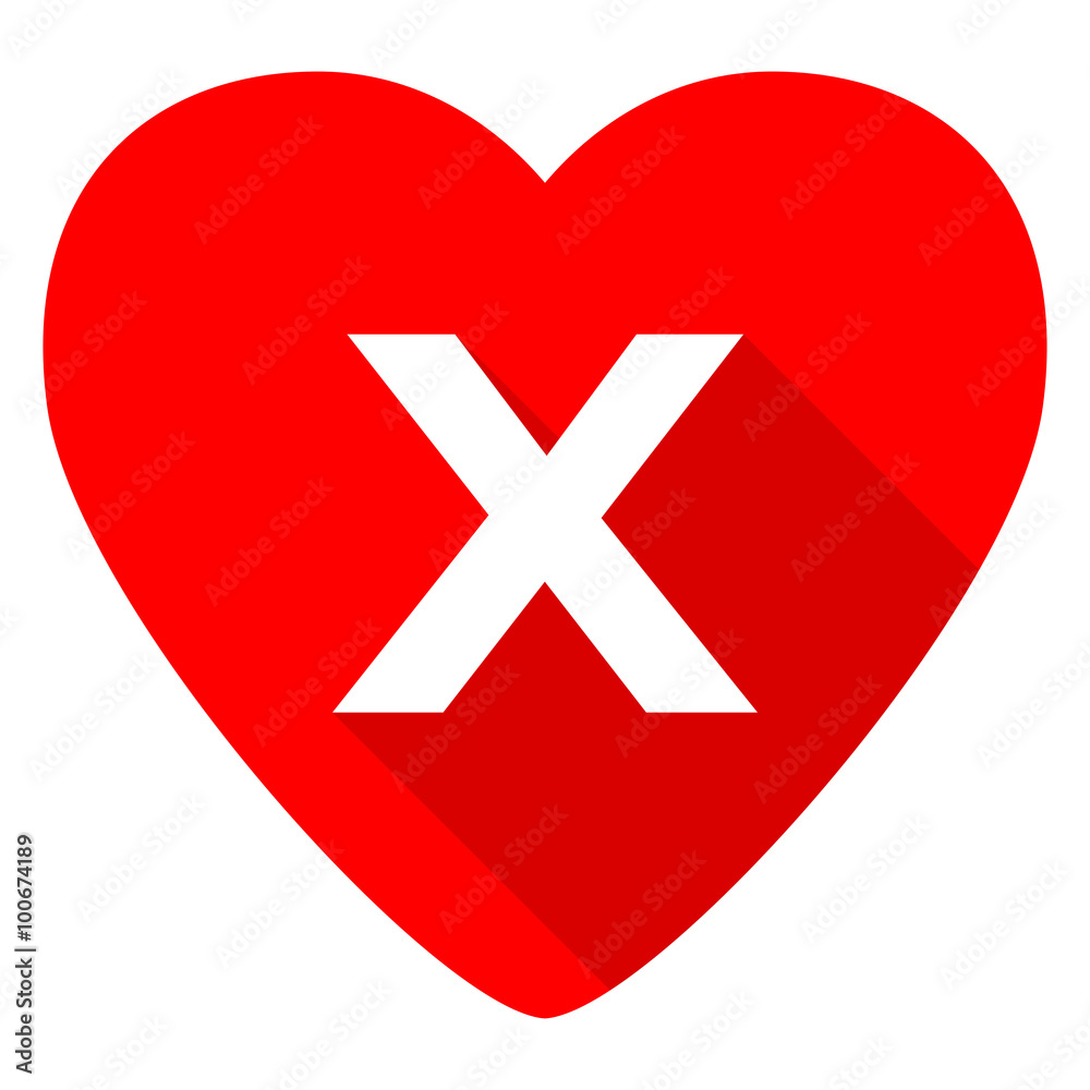 cancel red heart valentine flat icon cancel red heart valentine flat icon