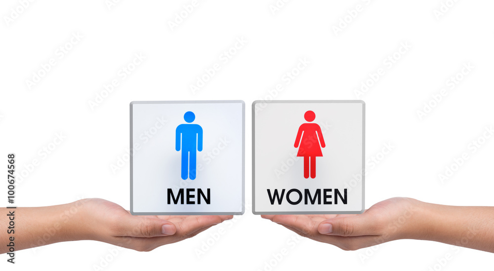 Restroom sign Made of plastic Restroom sign Made of plastic