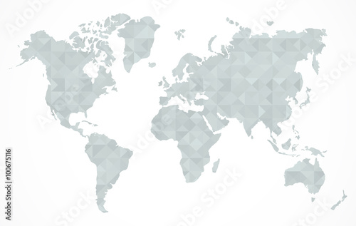 Vector map of the world, made of triangle.