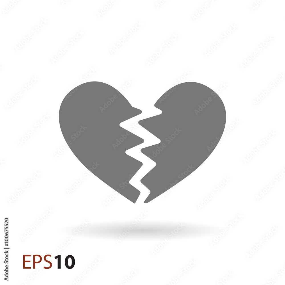 Broken heart icon for web and mobile Broken heart icon for web and mobile