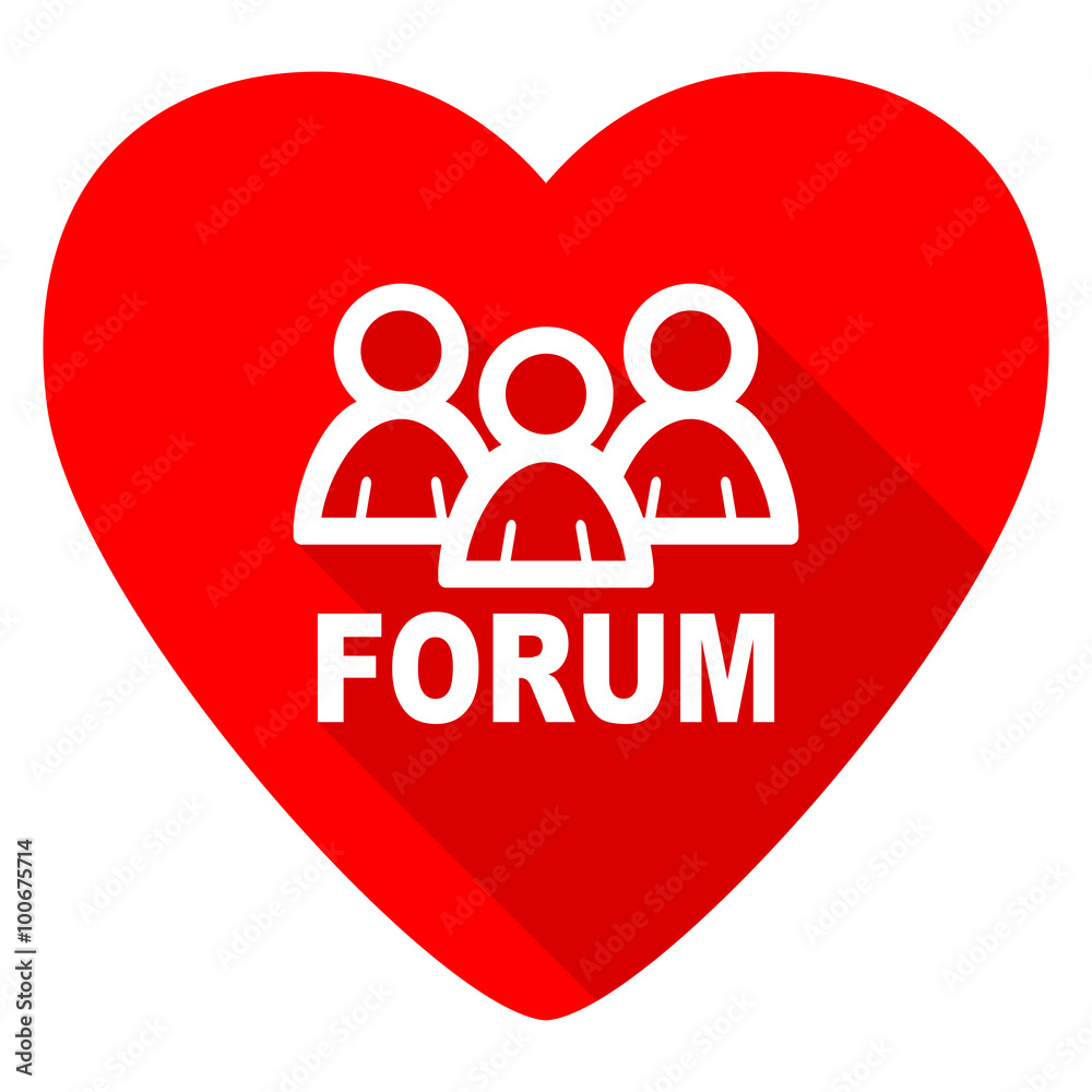 forum red heart valentine flat icon forum red heart valentine flat icon