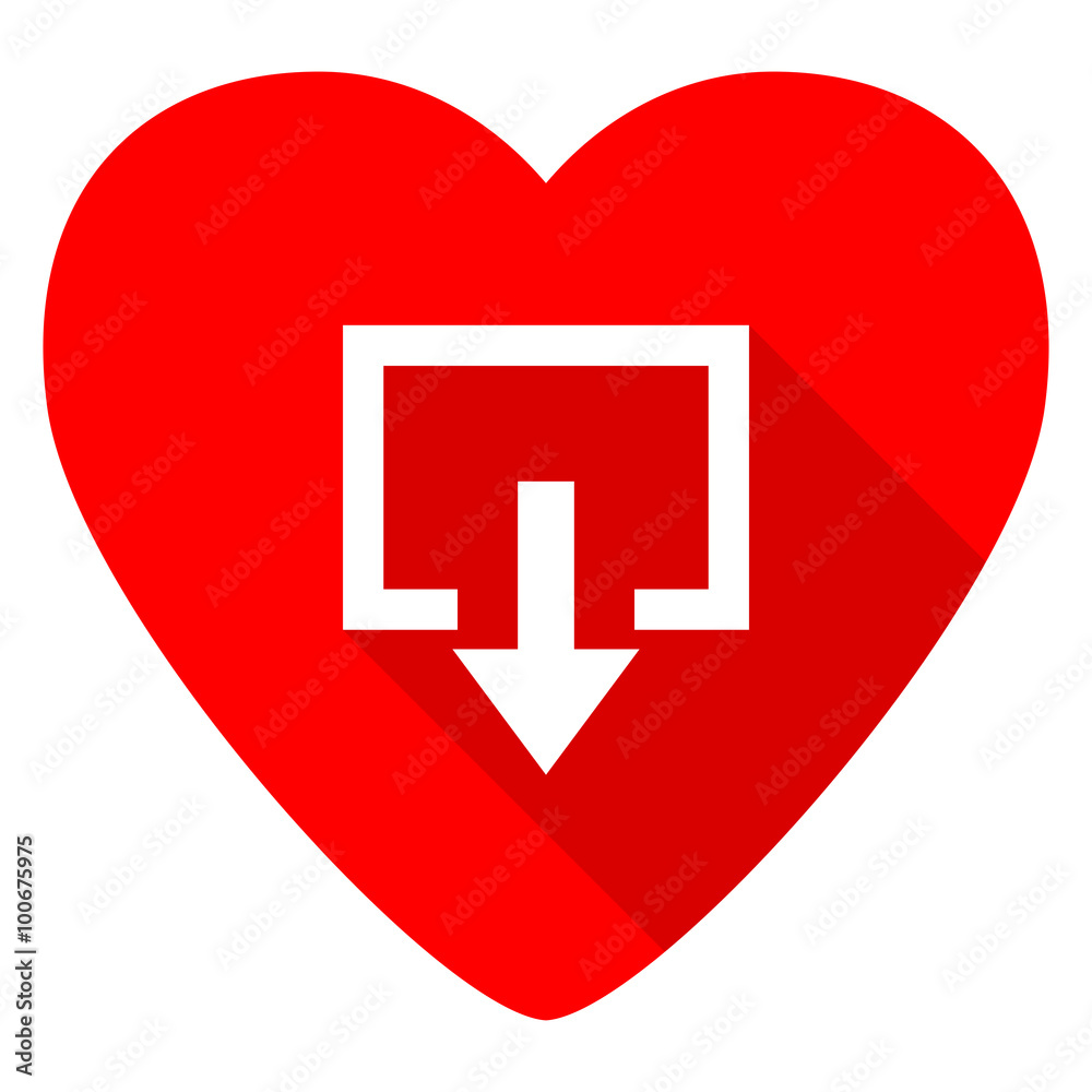 exit red heart valentine flat icon exit red heart valentine flat icon