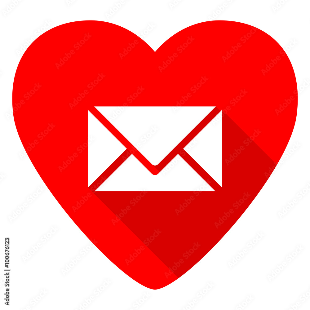 email red heart valentine flat icon email red heart valentine flat icon