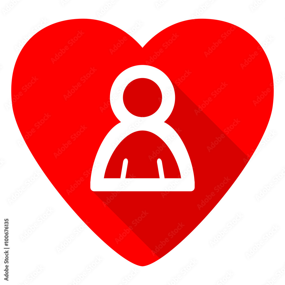 person red heart valentine flat icon person red heart valentine flat icon
