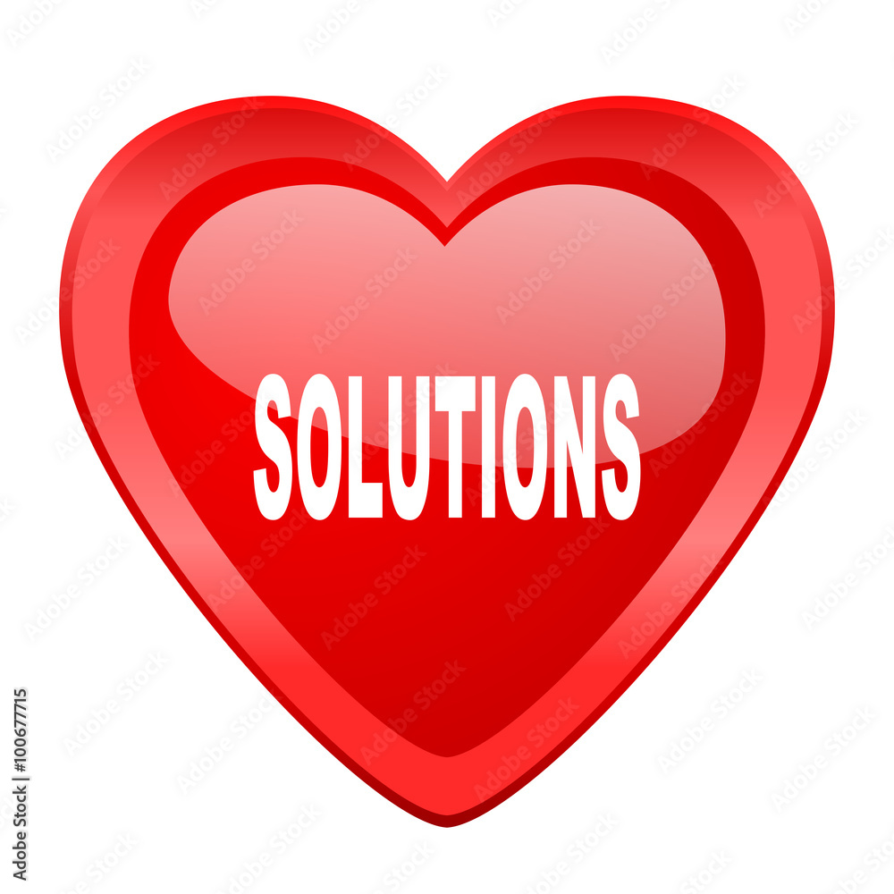solutions red heart valentine glossy web icon solutions red heart valentine glossy web icon