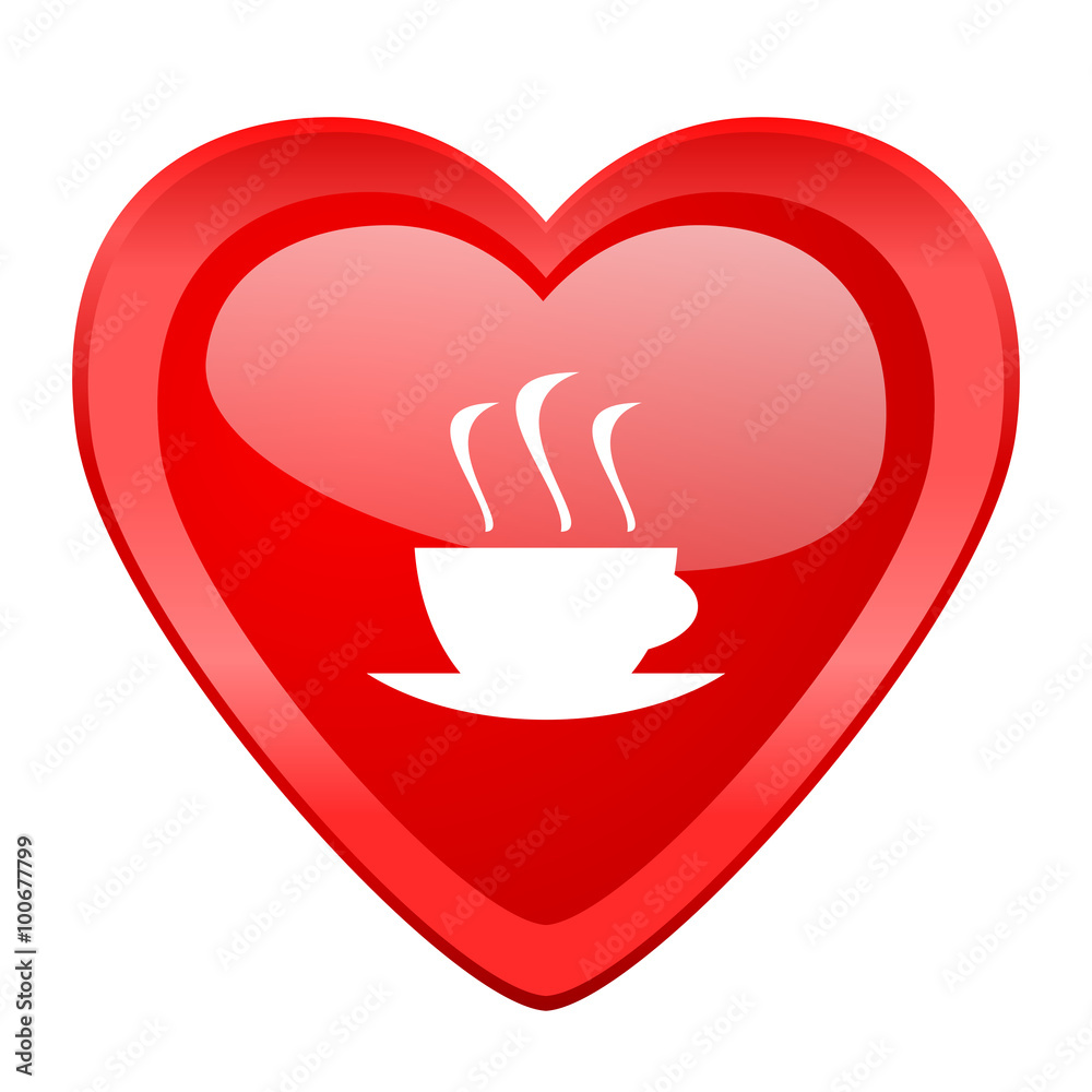 espresso red heart valentine glossy web icon espresso red heart valentine glossy web icon