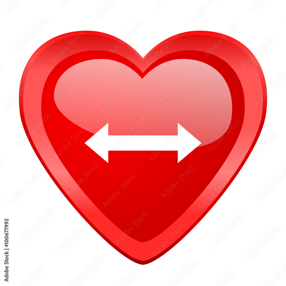 arrow red heart valentine glossy web icon arrow red heart valentine glossy web icon