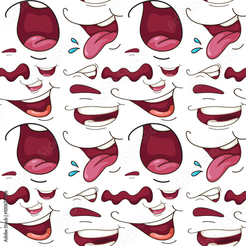 Seamless different expressions of mouth