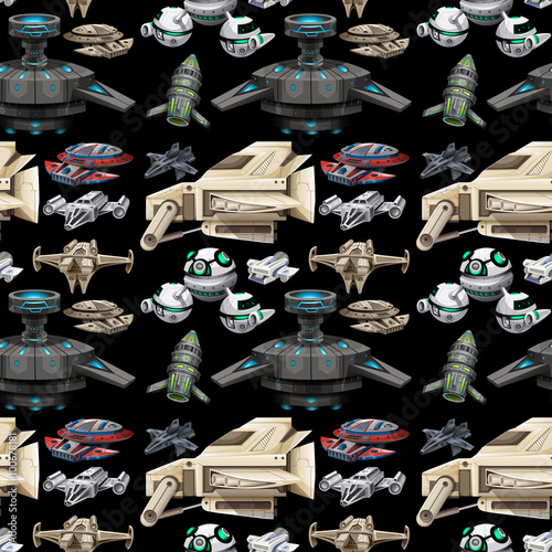 Seamless different design of spaceship