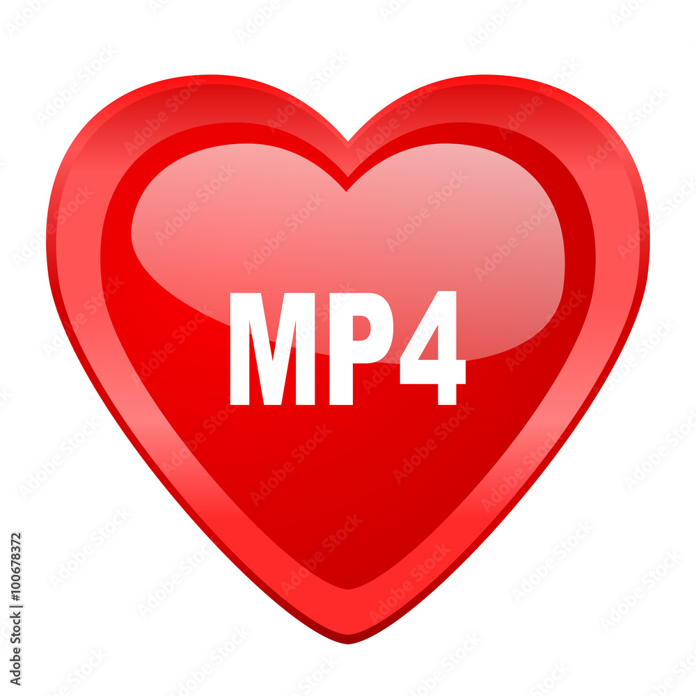 mp4 red heart valentine glossy web icon mp4 red heart valentine glossy web icon