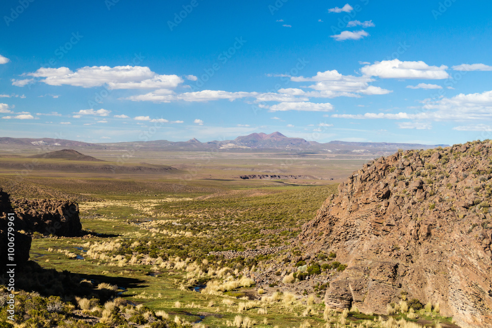 Landscape of bolivian Altiplano