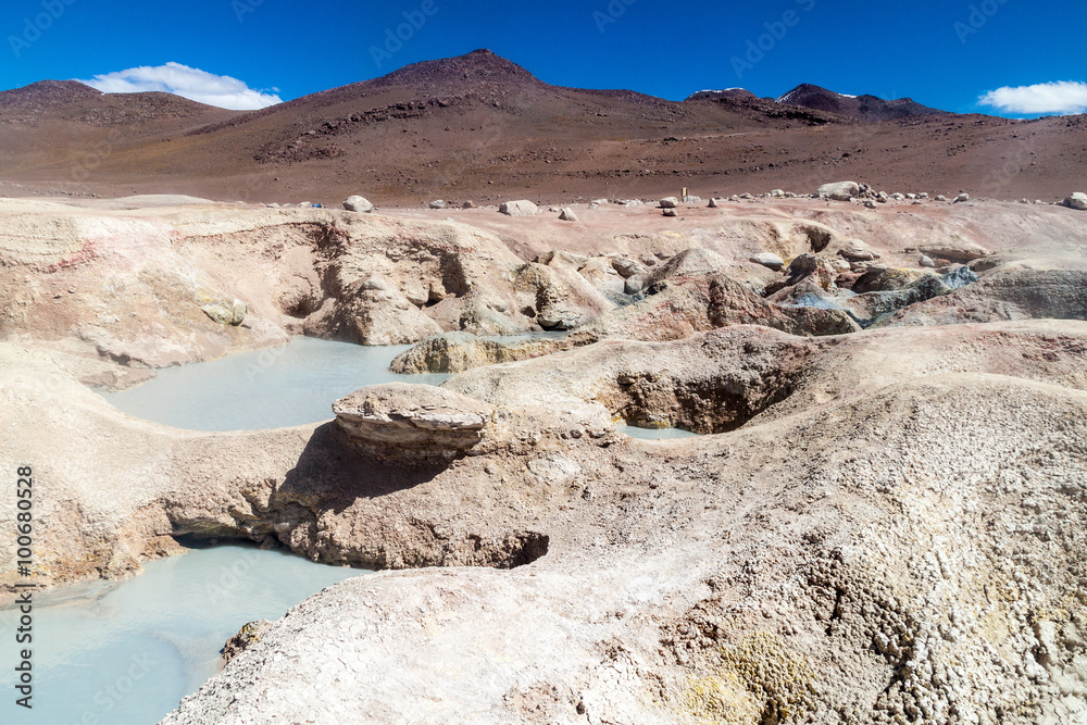 Sol de Manana geyser field, Bolivia Sol de Manana geyser field, Bolivia
