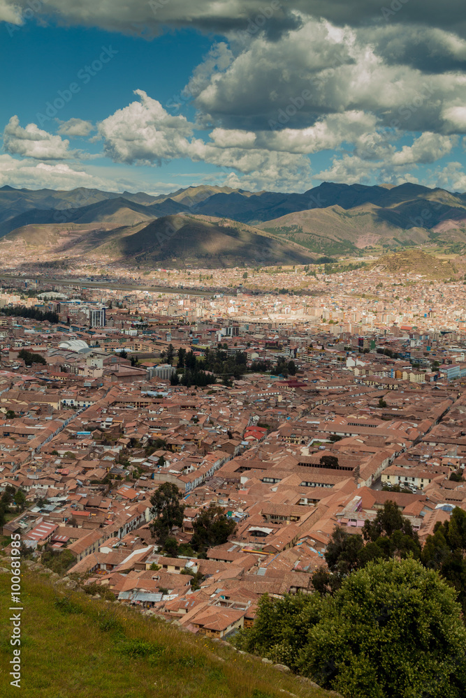 Aerial view of Cuzco, Peru